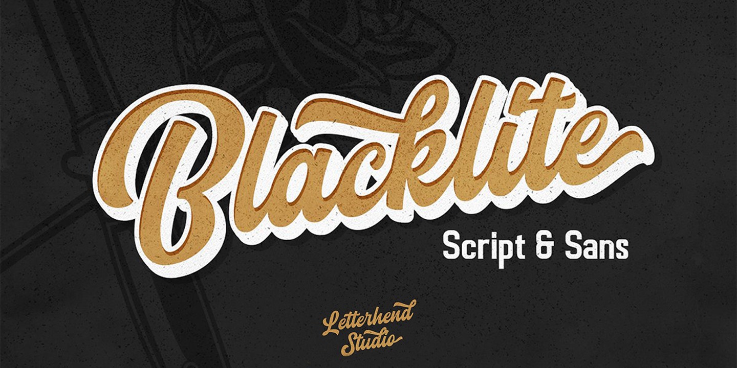 Пример шрифта Blacklite #1